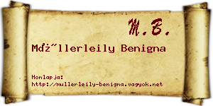 Müllerleily Benigna névjegykártya